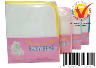 khăn sữa Baby Bear 4 Lớp 10 cái 24 cm x 28 cm