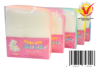 khăn sữa Baby Bear 3 Lớp 10 cái 25 cm x 27 cm