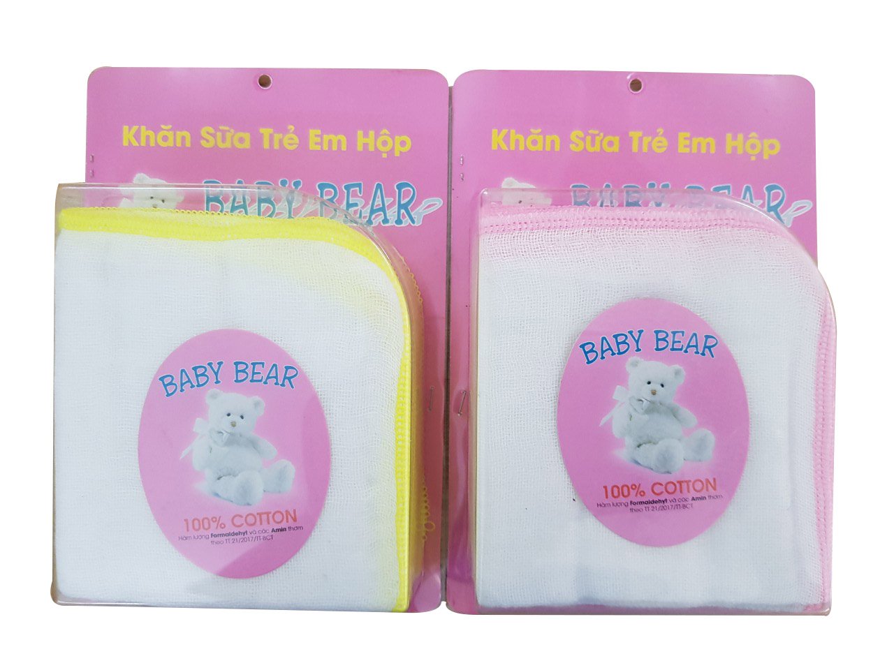 Khăn sữa Baby Bear hộp 3 Lớp 10 cái 25 cm x 25 cm